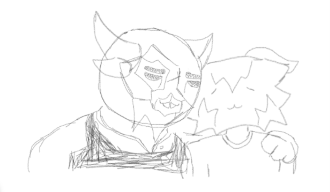 Slinkzyzzz's tweet photo. ocxcanon doodle 

my son ziggy and gein <3<3<3
#mewgenicstwt #mewgenics https://t.co/6YVhRtugkJ