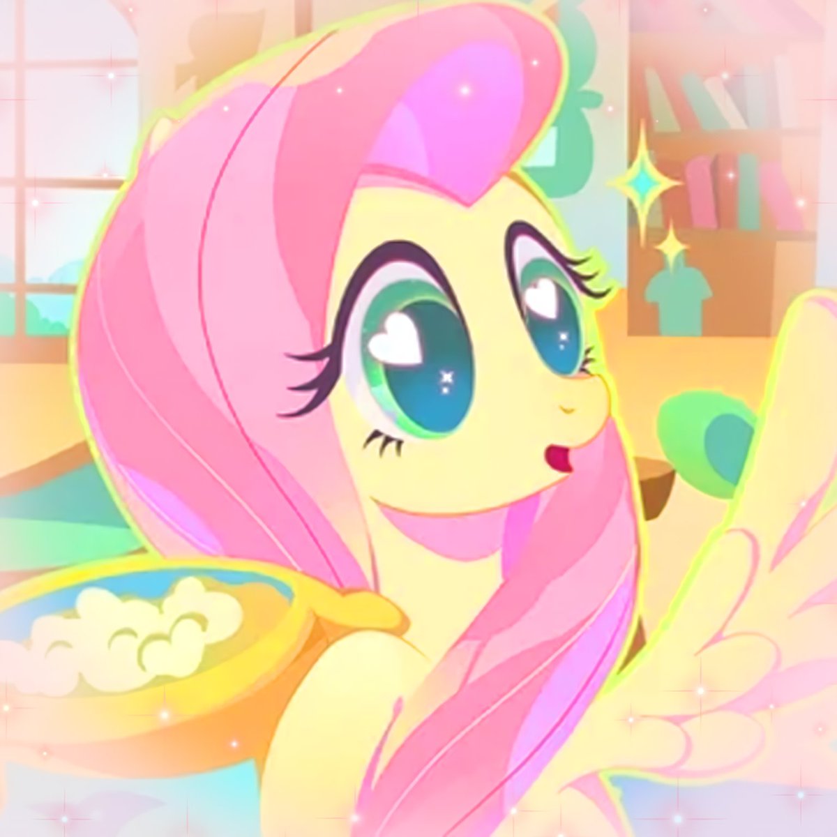 eliisunflower's tweet photo. I love Fluttershy's expressions and the cute little heart eyes! 🩷 https://t.co/gS5RNnr3oe