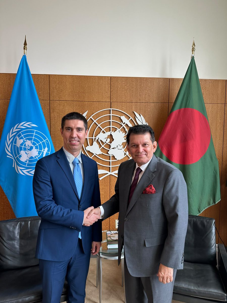 MihaiPopsoi's tweet photo. Good exchange with #UNGA81 President Khalilur Rahman. We discussed UN priorities and the importance of effective multilateralism. I reaffirmed π²π©βs commitment to the UN, including our recently announced candidacy for the #UNGA82 presidency.
@UN_PGA https://t.co/68AUyPOKUt