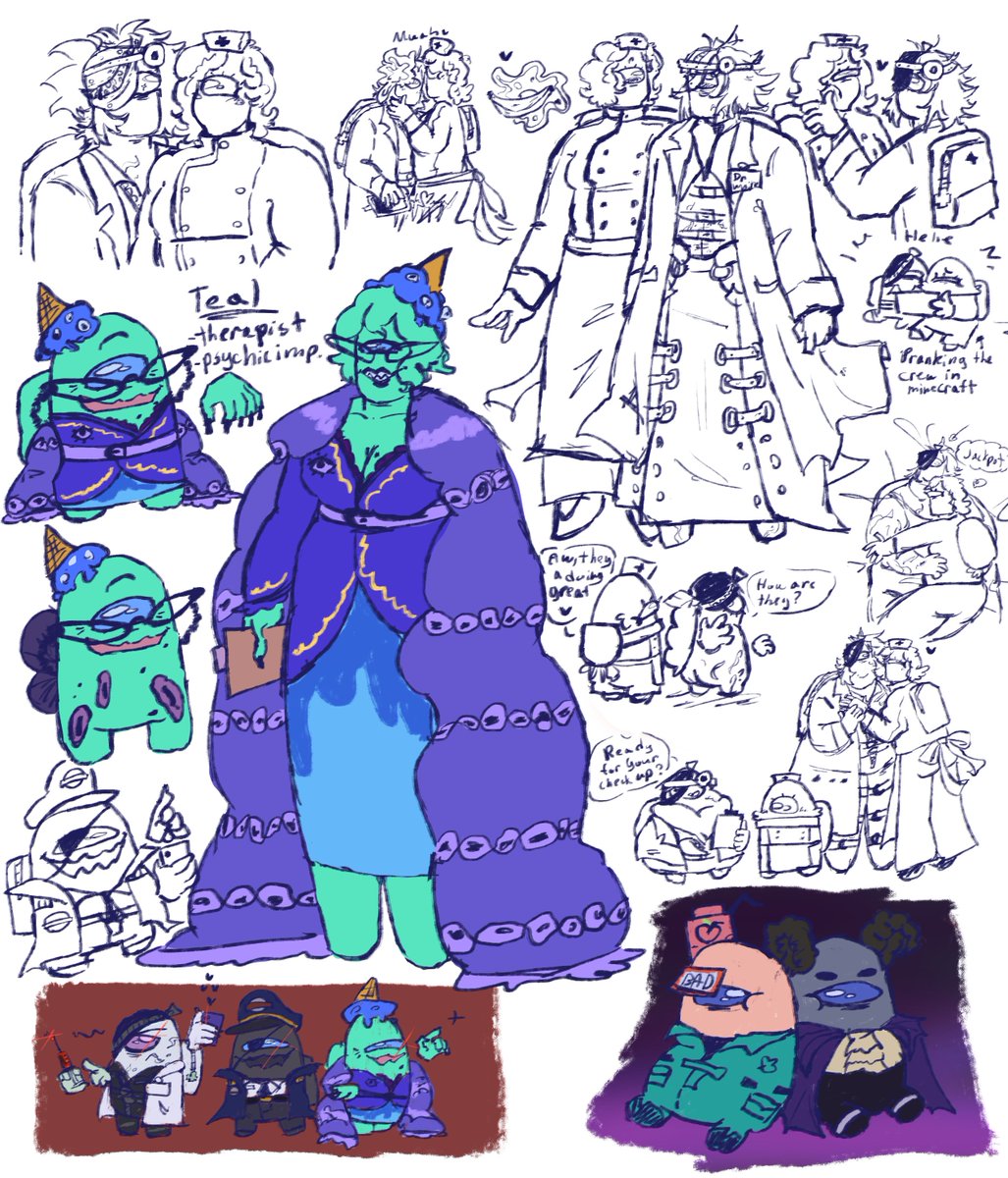 benjirotstone's tweet photo. Teal is a mind controlling type of imposter. Well, they can't actually control anyone, but they can torture their victim by bringing them the most painful memories and exaggerating them to max. And therefore, they are able to read minds, (1/2)
#amongus #amongusoc https://t.co/bjB3ad9Yrs