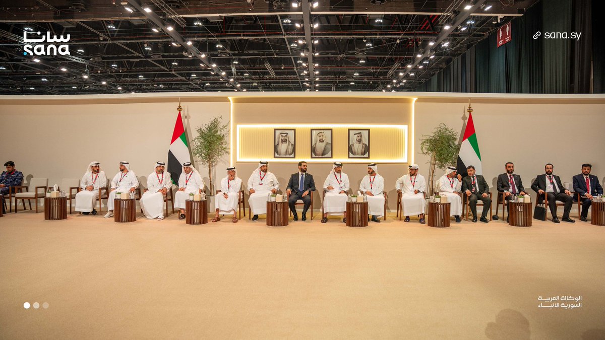 Sana__gov's tweet photo. وزير الداخلية أنس خطاب يلتقي الشيخ زايد بن حمد بن حمدان آل نهيان رئيس الجهاز الوطني لمكافحة المخدرات في دولة الإمارات العربية المتحدة، وذلك على هامش أعمال مؤتمر الأمم المتحدة الخامس عشر لمنع الجريمة والعدالة الجنائية المنعقد في أبو ظبي.

#سانا https://t.co/dFCb5qP203