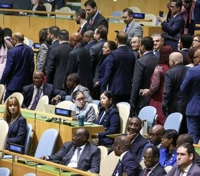 HilzFuld's tweet photo. You were duped. Again. 

We all saw the “massive” walkout from the UN general assembly. It seemed like Bibi was talking to en empty room. Some journalists even reported that. Even some Israeli journalists made that claim. 

Guess what. The media lied to you. Shocked?

Here are the facts. 

The footage is real. As Netanyahu walked up to speak, dozens of diplomats got up and left. It looks like most of the world refused to listen to him. Some even called it proof that Israel is now a pariah state. 

And now, reality. 

More than 120 countries stayed. That's nearly two-thirds of the world. 

All five veto powers stayed: the U.S., China, Britain and France. 

So did most of Europe. Even Ireland, one of Israel's toughest critics remained. 

So who walked out? And why does it look like so many? 

Each country gets six seats in this hall, so when one delegation walks out, several people stand up and walk. 

And the Palestinian mission had asked countries to bring as many staff as possible and walk out together. 

That can make a walkout bigger than the number of countries behind it. 

In Europe, Spain was the only major country to leave its seat empty. 

In Latin America, Brazil walked out. 

South Africa's seats were empty too. 

The rest were mostly small Caribbean island nations, which skip most speeches anyway. 

Even in the Muslim world, at least two countries, UAE and Bahrain, stayed. 

The walkout was real, but most of the world stayed in the room.

Just thought you’d wanna know the truth.