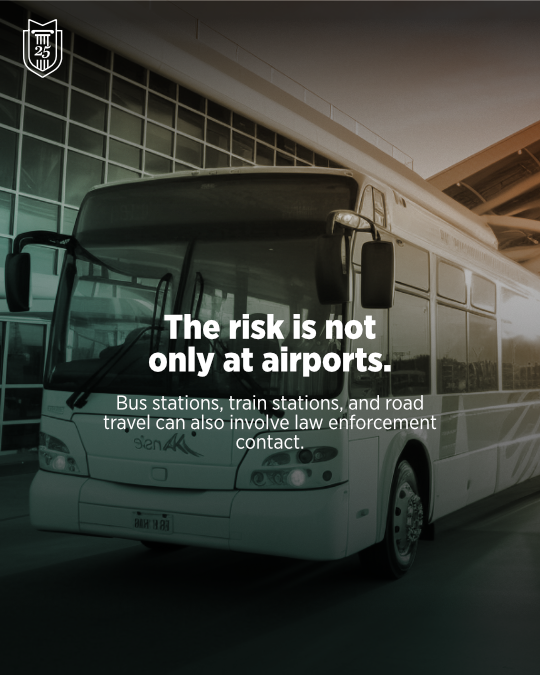 MLFA's tweet photo. For undocumented immigrants, a routine trip can create unexpected contact with immigration officials depending on where you go and how you travel.​

Know your rights and speak with an attorney before traveling if you have questions about your situation.​

https://t.co/q0FPTYSlNs https://t.co/0crp5HBT6c