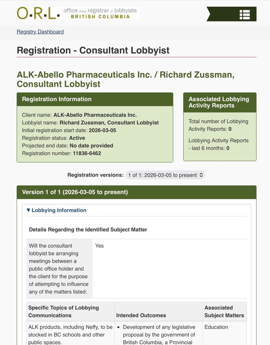 BCBarrister's tweet photo. @BCCuda Nice find
And a registered pharmaceutical lobbyist https://t.co/qwYu53EaTL