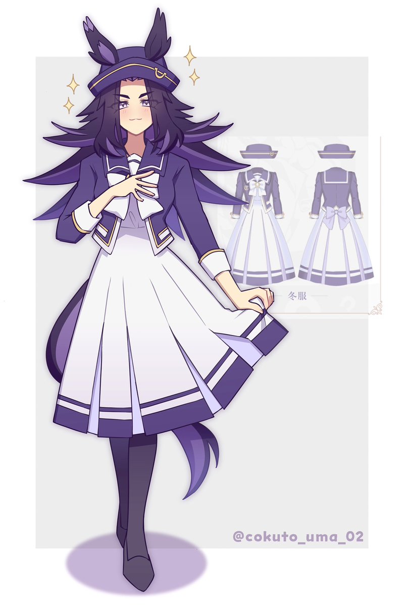 cokuto_uma_02's tweet photo. ウマ娘×ウィナーズレディ
コラボ衣装（冬服Ver.）メノ https://t.co/auJZ7ldKQL