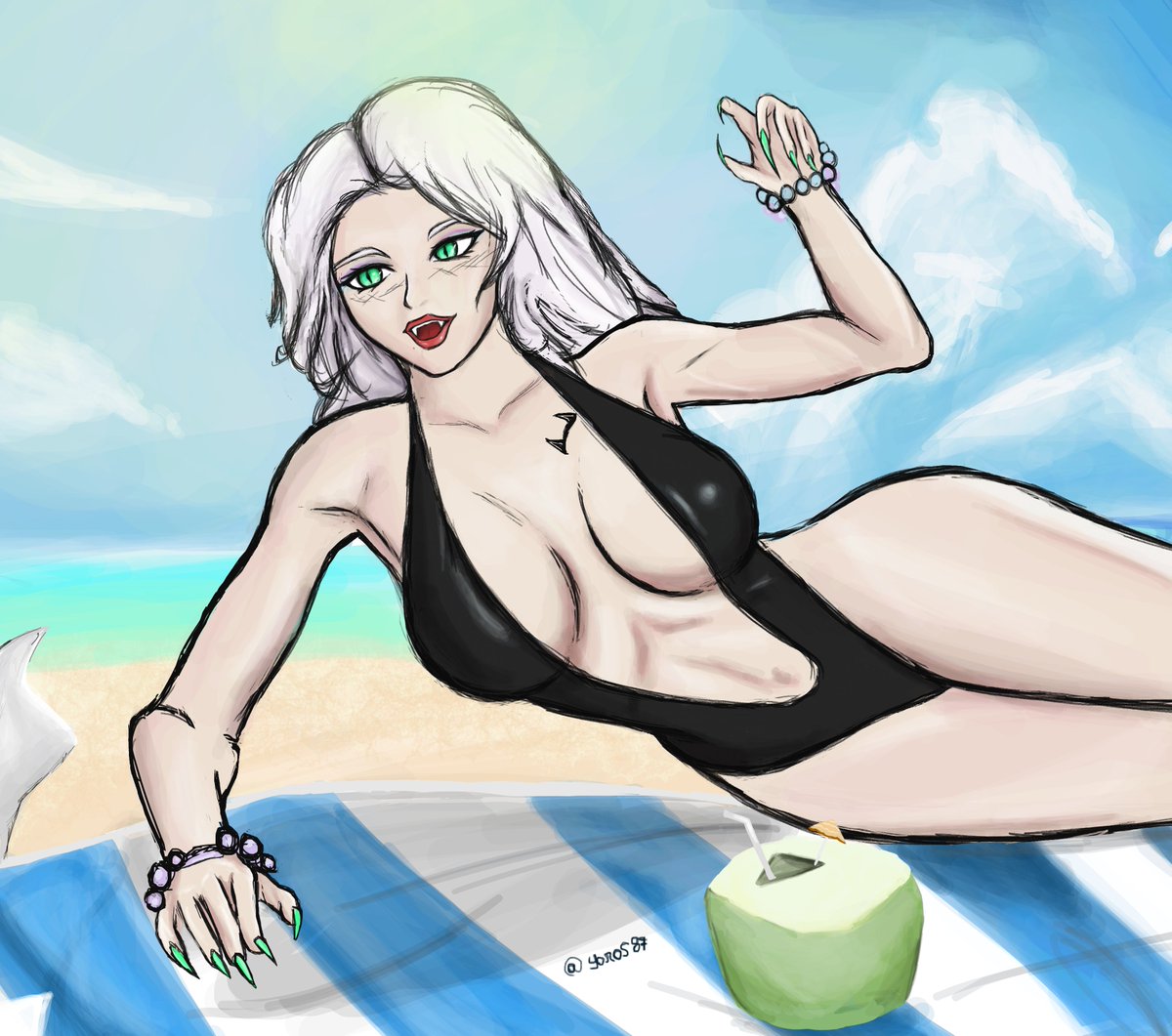 Yoros87's tweet photo. Black cat Summer skin! I hope i'm not too late...(i am)
#MarvelRivals #art https://t.co/3MgPENuOEE