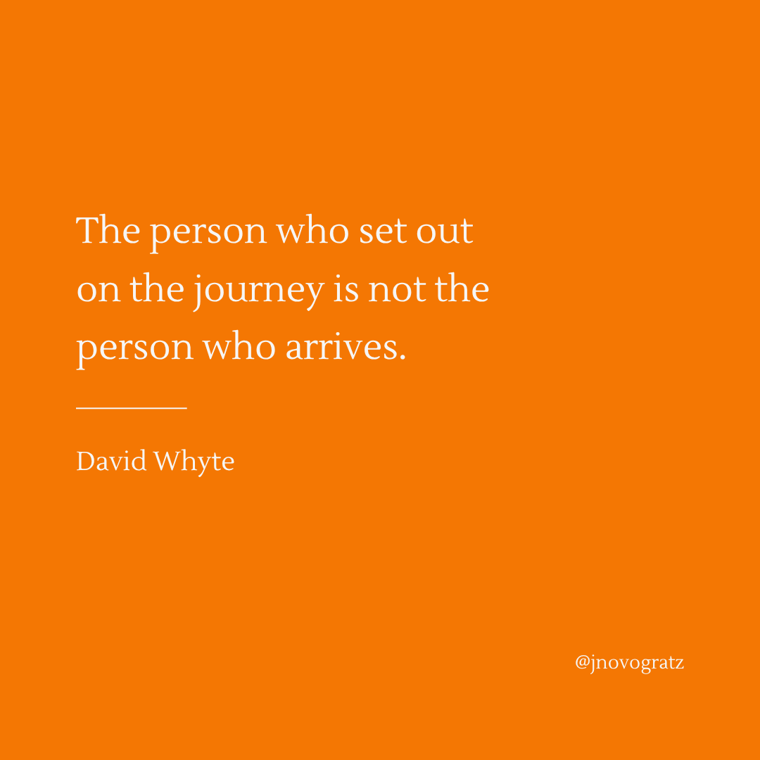 jnovogratz's tweet photo. To be of use — and I dare say, to be effective at making change — requires us to go beyond ourselves, to think about other people's success and not only our own.

It can feel thankless, and sometimes it just is. You give your energy to outcomes you don't own and won't be credited for.

Until something shifts inside you. Not in the work — in you. Time and events change how you see, and sometimes how you are seen. You look up one day and find you are not the person who set out.

The best gift I've received from the people who make up Acumen is hearing them say this work made them more human. They came thinking the task was to help others flourish. And it was. But they were changed too.

Isn't that the better story?