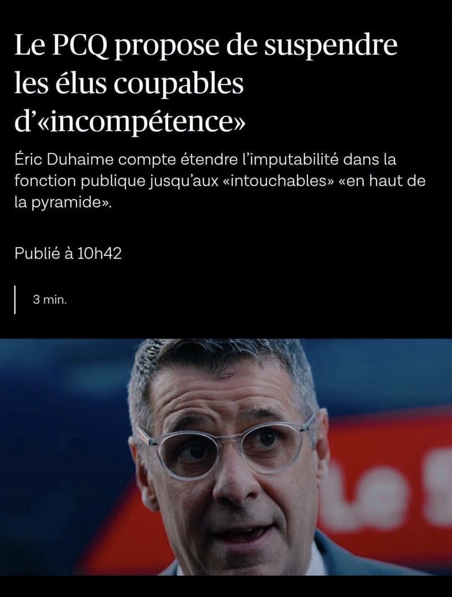 Librechoix99's tweet photo. 🚨 LA MEILLEURE PROPOSITION DEPUIS 20 ANS, ESTI!

Gang, imaginez si nos politiciens avaient été personnellement imputables de leurs décisions depuis 20 ans!

Le Québec serait riche en TABARNAK! 😂

Ou ben on aurait une méchante gang de politiciens en prison!

Nos routes seraient des tapis de billard! Nos écoles seraient flambant neuves! On aurait un système de santé tellement performant qu’on ferait l’envie de l’Amérique du Nord!

Le gaz coûterait moins cher, les taxes seraient moins élevées et les contribuables auraient les poches pas mal plus pleines!

Imaginez tout l’argent qu’on aurait pu sauver si chaque décideur avait su qu’une faute grave pouvait lui coûter sa carrière, une amende salée ou même la prison en cas de fraude!

L’ARGENT DES CONTRIBUABLES, C’EST PAS UN BAR OPEN, OSTI!

Et vous, jusqu’où devraient aller les conséquences?