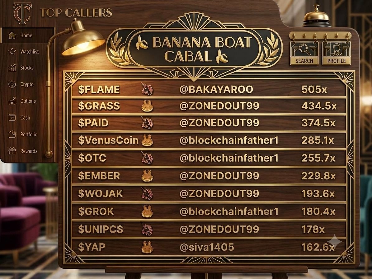 bananaboatcabal's tweet photo. Top Calls from the last few weeks in Banana Boat Cabal  ♨️ #solana #memecoins #degen https://t.co/0hhImlPwZh