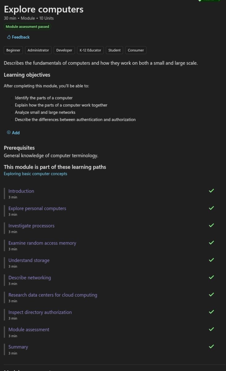 NodrohOladosu's tweet photo. Day 6/60
- Read the Cyberforge medium post on computer types and threat vectors.
- Learnt about personal computers on Microsoft Learn.
- Learnt Networking, Authentication and Authorisation.
#60DaysofCyberForge https://t.co/oTXaEPZ4jn