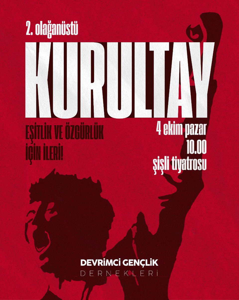 DGdernekleri10's tweet photo. 🚩 Haklarımızı, geleceğimizi, bizim olan her şeyi almak için mücadeleye!

🚩 Birlikte daha güçlüyüz: 4 Ekim Pazar günü saat 10.00’da Şişli Tiyatrosu’nda buluşuyoruz.

#EşitlikveÖzgürlükiçinİleri https://t.co/QQB7Jz2ksh