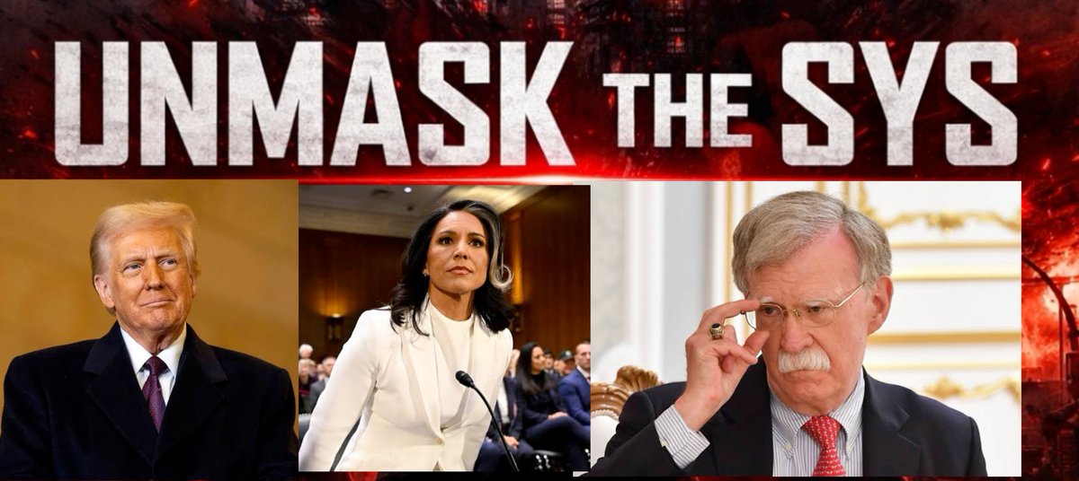 UnmaskTheSys's tweet photo. 🚨 BOLTON HAD THE BRENNAN MEMO — AND NEVER TOLD TRUMP 🚨

John Bolton was Trump’s National Security Adviser.
He was handed a classified memo.
It laid out how John Brennan fabricated the Trump-Putin collusion intelligence.

Bolton never briefed the President.

Sit with that.

The man in the chair next to Trump. 
The Russia hoax running hot. 
A memo in his hands. 
Silence.

They didn’t just smear him from the outside. 
They sat in the room and kept the file shut.

Tulsi Gabbard started ripping this open. 
The rest of the names are coming with it.