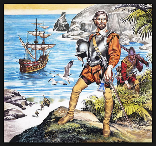 AncientHistorry's tweet photo. September 26, 1580. Francis Drake sailed into Plymouth with fifty nine men and enough stolen Spanish silver to clear England's entire foreign debt.

Two days ago I posted San Juan de Ulúa, where a 28 year old Drake abandoned John Hawkins in a Mexican harbour and sailed home. This is what he did over the next twelve years.

He left Plymouth in December 1577 with five ships and about 164 men. The crews were told they were sailing to the Levant. They were not.

The real purpose was to get into the Pacific, where no English ship had ever been, and rob the Spanish empire from the side it had never had to defend. Elizabeth put in a thousand crowns and made sure nothing on paper could be traced back to her.

It went badly early. Off South America, Drake accused Thomas Doughty, a gentleman adventurer and by some accounts a friend, of plotting mutiny and of witchcraft. He convened a court out of his own crew at Port San Julian, in the same bay where Magellan had executed mutineers nearly sixty years before, and had Doughty beheaded.

The two of them took communion together and dined together on the morning it happened.

That execution settled a question English voyages had been arguing about for decades, which was whether gentlemen adventurers took orders from a common seaman who happened to be the captain. After Port San Julian, everyone aboard understood the answer.

He renamed his flagship there too. The Pelican became the Golden Hind, after the crest of Christopher Hatton, who had been Doughty's patron and whose goodwill Drake now needed very badly.

Through the Strait of Magellan and into a storm that sank the Marigold and blew the Elizabeth back into the Atlantic, where she turned for home.

One ship went on alone.

And ahead of him was the entire Pacific coast of Spanish America, completely undefended, because there had never been anything to defend it against. Ports with no walls. Treasure ships carrying no guns.

The great prize was the Nuestra Señora de la Concepción, known to her own crew as the Cacafuego, taken on 1 March 1579 after a chase of several days. Twenty six tons of silver, thirteen chests of coin and eighty pounds of gold. It took six days just to move it across.

He went north looking for a passage home, reached the coast of what is now California, careened the ship and claimed the country as Nova Albion.

Then across the Pacific and through the Indonesian archipelago, where he drove the Golden Hind hard onto a reef and spent twenty hours certain she was lost, throwing guns and three tons of cloves overboard before she came off.

Then round the Cape of Good Hope and home.

He came into Plymouth on 26 September 1580, and his first question, shouted across to fishermen in the harbour, was reportedly whether the Queen was still alive. Because if she was dead he was a pirate with no protector.

The cargo was worth something in the region of half a million pounds, at a time when the ordinary annual revenue of the English crown was around three hundred thousand. Investors got a return usually estimated in the thousands of percent. Elizabeth's share alone cleared England's foreign debt.

The Spanish ambassador demanded the treasure back and demanded Drake's head.

Elizabeth's answer was to go down to Deptford in April 1581, board the Golden Hind and knight him on his own deck.

And then she added a piece of pure theatre that was also pure politics. She handed the sword to the French ambassador and had him perform the actual knighting, so that France was formally implicated in the honour and could not comfortably side with Spain in objecting to it.

Eight years later Drake was second in command against the Armada.

The Golden Hind was kept at Deptford as a monument until visitors had picked enough souvenirs off her that she rotted away.

Magellan's expedition went round the world first, but Magellan died halfway. Drake is the first commander to take his own ship the whole way and come home standing on its deck.