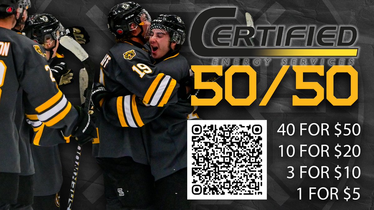 estevanbruins's tweet photo. Get your Certified Energy Services 50/50 tickets!
Don't miss your chance to win big while supporting your favorite team! ๐
Click here to get your tickets: https://t.co/rmn1WRTIh8.
#Bruins50to50 #WinBig #SupportYourTeam https://t.co/6EhoVc07tf