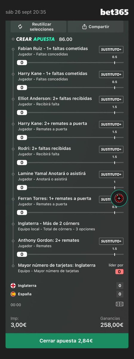 Al_FunnyBets_'s tweet photo. 💣 𝗘𝗟 𝗣𝗢𝗥𝗥𝗢 𝗗𝗘 𝗟𝗔 𝗡𝗢𝗖𝗛𝗘

Kane, Lamine, Ferran, Rodri, Gordon, Anderson… aquí tiene que colaborar hasta el utillero.

💰 3 € → 258 €
🎯 Stake: esto no es stake, esto es fe.

𝗘𝗦𝗧𝗢 𝗡𝗢 𝗘𝗦 𝗨𝗡 𝗣𝗜𝗖𝗞.
𝗘𝗦 𝗨𝗡𝗔 𝗔𝗠𝗘𝗡𝗔𝗭𝗔. https://t.co/goojNF2vmX