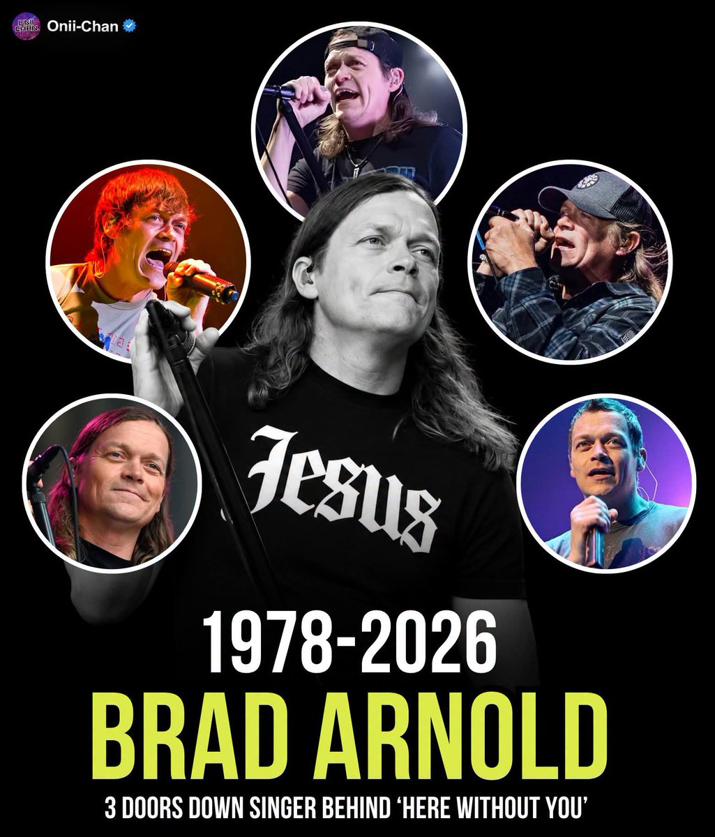oniichanph's tweet photo. Happy heavenly 48th Birthday Brad Arnold! 🕊️🎸

For millions who grew up with 2000s rock, Brad Arnold’s voice was immediately recognizable.

As the founding lead singer and original drummer of 3 Doors Down, Arnold helped turn a Mississippi band into one of the era’s biggest rock acts. Remarkably, he wrote the song that changed everything, “Kryptonite,” while still a teenager, reportedly beginning it during math class at just 15 years old. The song became a massive breakthrough and helped propel The Better Life to multi-platinum success.

Some of the songs that defined his career include:
“Kryptonite” (The Better Life)
“Here Without You” (Away from the Sun)
“When I’m Gone” (Away from the Sun)
“Away from the Sun” (Away from the Sun)
“It’s Not My Time” (3 Doors Down)
“Let Me Go” (Seventeen Days)
“Be Like That” (The Better Life)
“Loser” (The Better Life)

Brad Arnold passed away on February 7, 2026, at only 47 after battling stage 4 kidney cancer. On what would have been his 48th birthday, this is the first September 27 without the singer whose voice carried songs about distance, perseverance, loneliness, and holding on through difficult moments.

The stages may be quieter without him, but whenever those opening notes of “Kryptonite” begin, Brad Arnold and 3 Doors Down instantly take listeners back to an era of rock that still means something to millions. 

Happy birthday in heaven, legend 🕊️