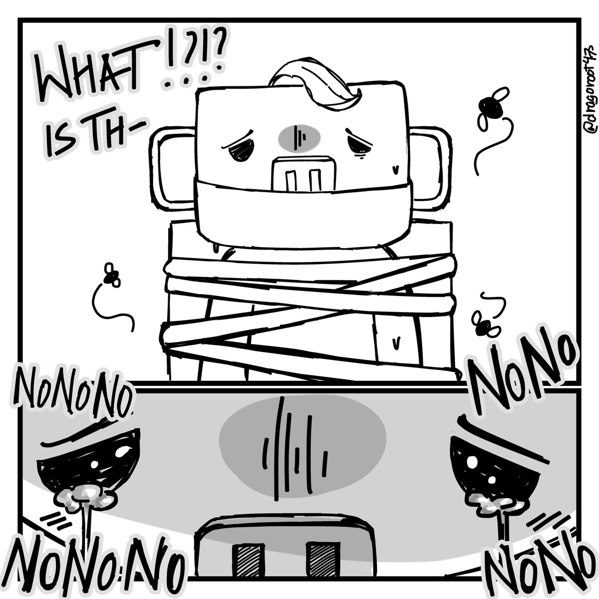 dragoroot47's tweet photo. made lazy ass wumpus experiencing sbr ending torture comic https://t.co/ckzWbhyiNd