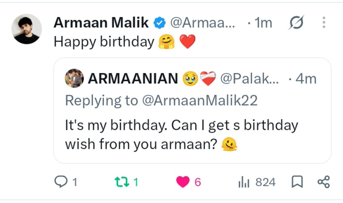 PalakChugh22's tweet photo. Thank you @ArmaanMalik22 for everything 😭🫠❤️ https://t.co/pRVDrNp40P