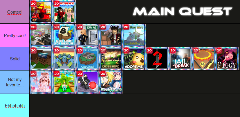Meme_Mans1's tweet photo. for the 5 people who will see, this is my opinion on every quest in the roblox hunt 20 event! https://t.co/VZnVZkpjI0