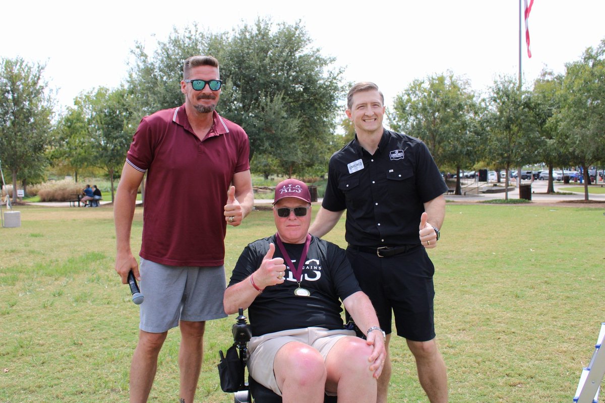 roymayforcs's tweet photo. When Aggieland Against Als calls, you answer. 

Honored to lead a yell at today's event with good people, ice buckets, and a cause that deeply matters. 

If you want more information about Aggieland against ALS - check out their website here: https://t.co/sGmI3brJgl. https://t.co/ke4sYhphp7