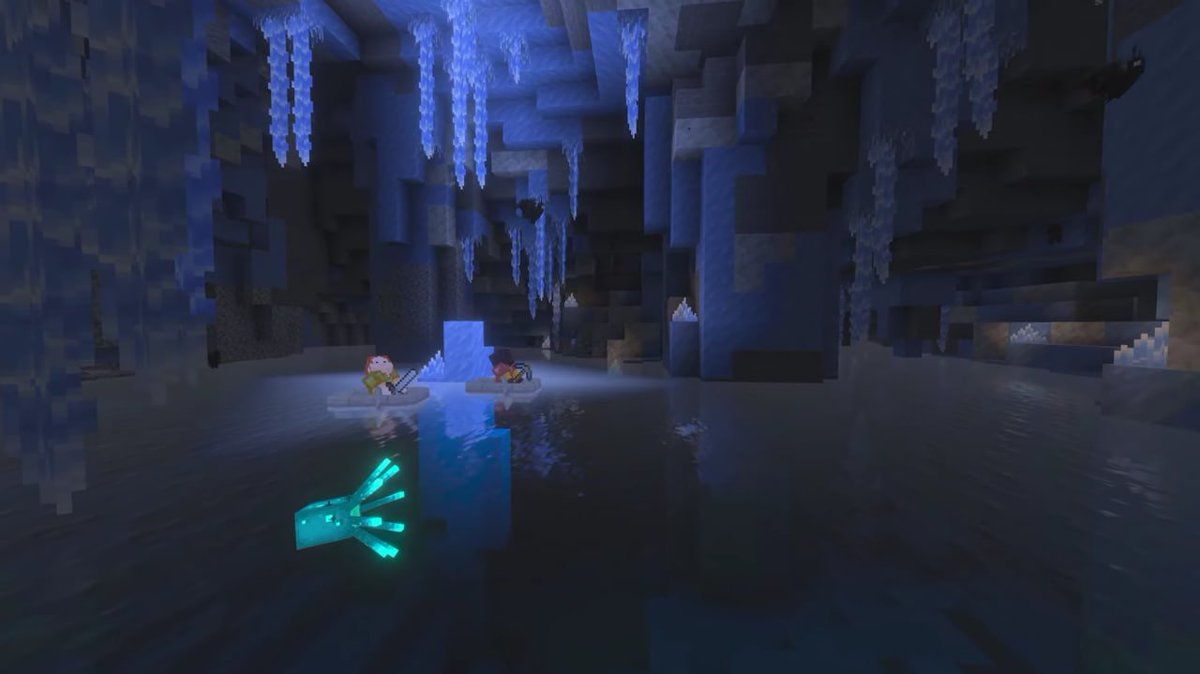 MinecraftWikiUK's tweet photo. Анонсовані нововведення для зимового дропа 2026 року:

«Ice Caves» (укр. Крижані печери) — печерний біом, що складається з блоків льоду, крижаних кристалів та бурульок.

3/8 https://t.co/rfA100gDYu