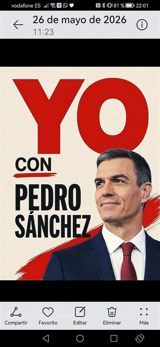 pacocm52's tweet photo. @JavierArocaA @ppopular @NunezFeijoo @vox_es 
Larga vida al sanchismo @PSOE @gpssenado @gpscongreso https://t.co/713pmTgjxB