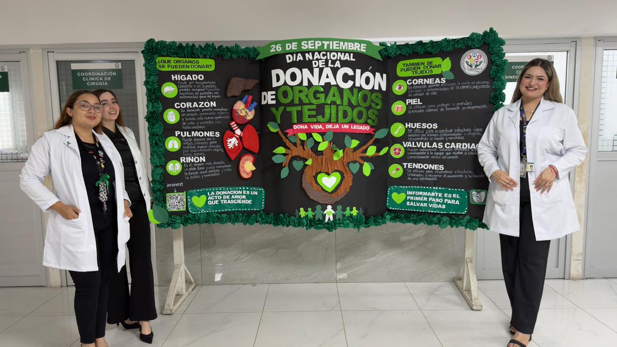ImssSinaloa's tweet photo. 🫀💚 El #IMSSSinaloa realizó en el HGZ No. 3 de Mazatlán una ceremonia de reconocimiento a familias donadoras, cuya decisión altruista hizo posible brindar esperanza y nuevas oportunidades de vida. 🤝✨ https://t.co/XSPk7lXcUr