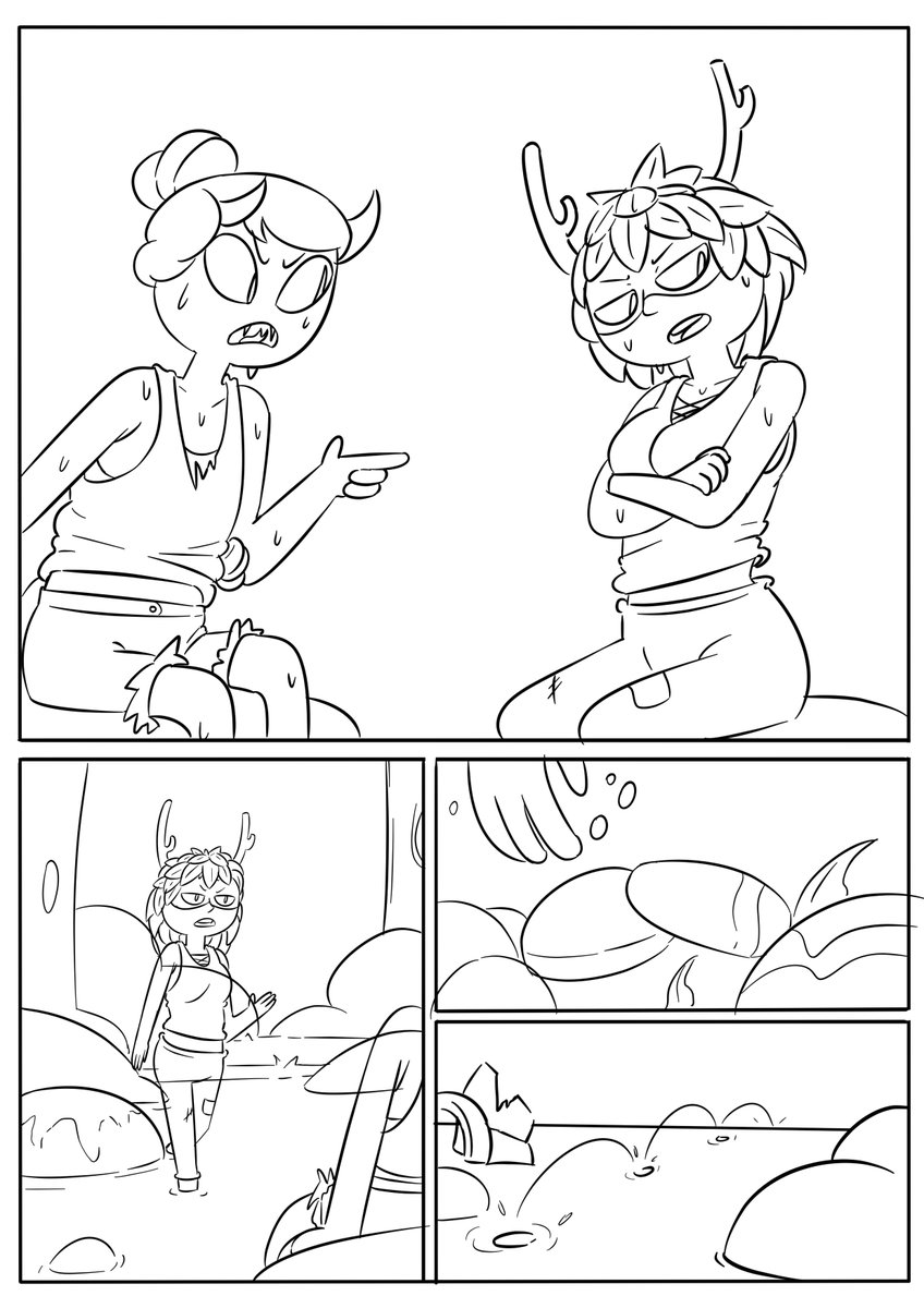 RuleBandit's tweet photo. "Think of it this way, Liz you and I are like these two smooth stones, able to move with the current, but Bp..."
Chapter 3 Fan Comic WIP https://t.co/ynScKMTmws