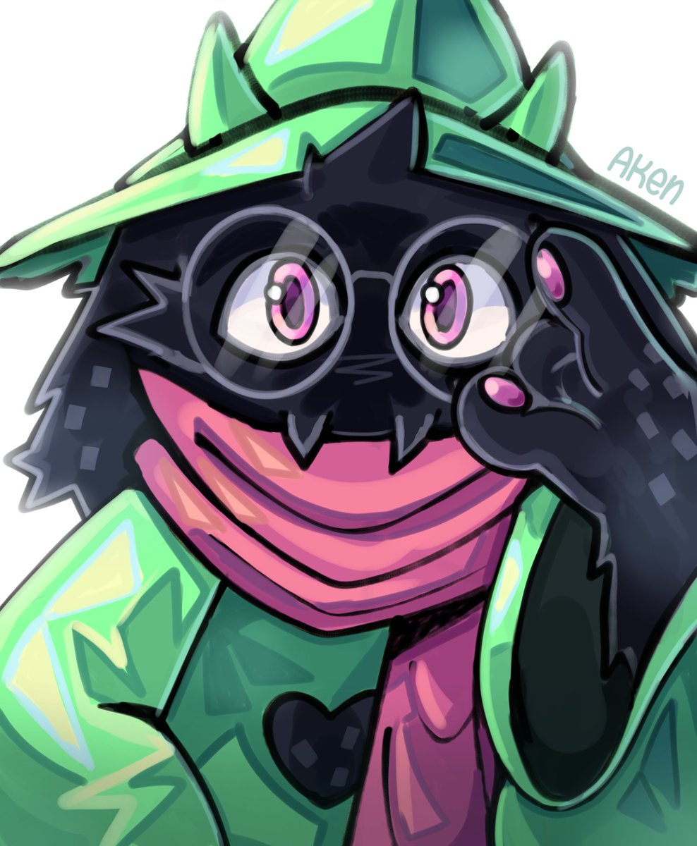 ak3en_'s tweet photo. Ralsei in other style #digital_art #deltarune #fanart #ralsei https://t.co/BmPdYgqqy2