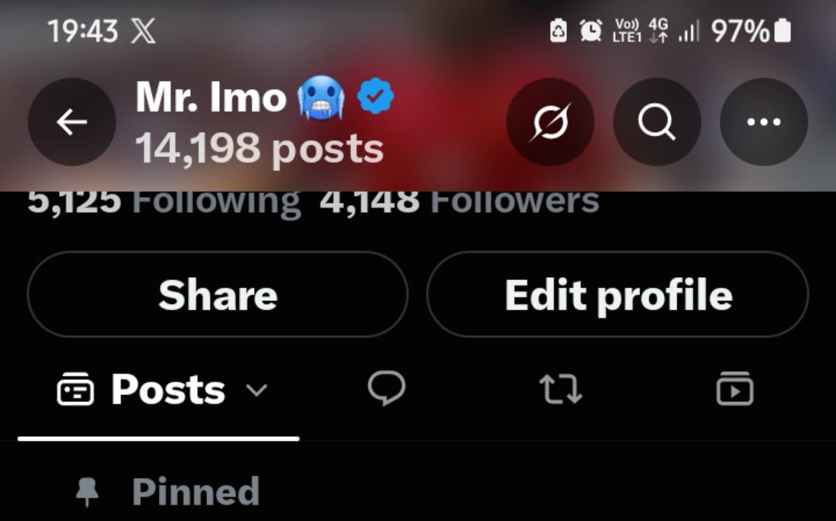 Jagulani_001's tweet photo. 14k posts keh. Wetin i even dey talk self 🤣💔 https://t.co/vpQzKUHKHP