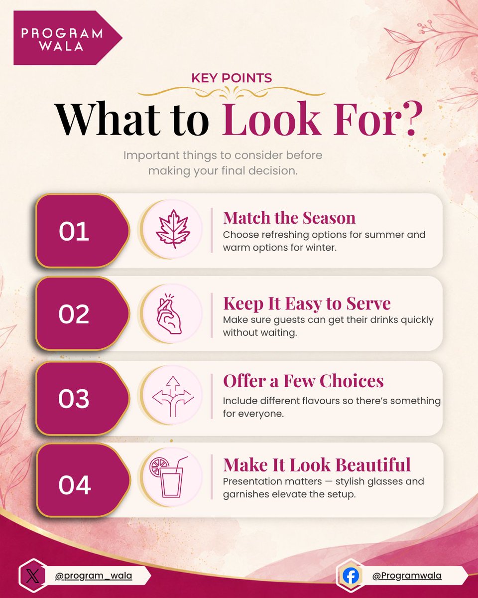 program_wala's tweet photo. The celebration starts the moment your guests arrive. ✨

📩 DM us or call: 8400128910
🌐 Visit: https://t.co/I9nyIrpJ2I
#ProgramWala #WeddingDrinks #WeddingPlanning #WeddingIdeas #IndianWedding https://t.co/DOQqxuK10U