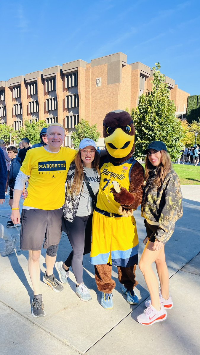 ShermanJeff's tweet photo. It’s always perfect weather-  ☀️ sunshine and smiles - for the @MarquetteU #LovellStrong Legacy Run. https://t.co/luF3URAxyd