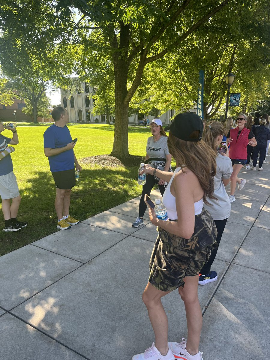 ShermanJeff's tweet photo. It’s always perfect weather-  ☀️ sunshine and smiles - for the @MarquetteU #LovellStrong Legacy Run. https://t.co/luF3URAxyd
