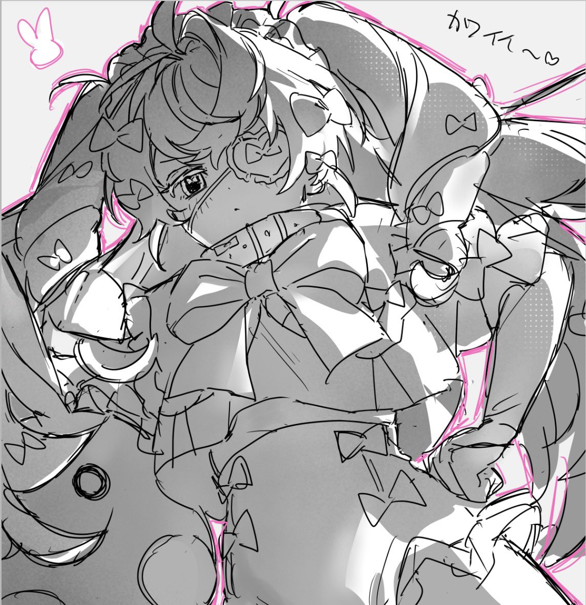 wasiwasi03's tweet photo. みそむさんが昔書いてた子のデザがとても好きという落書き https://t.co/XdN5SqsZYa