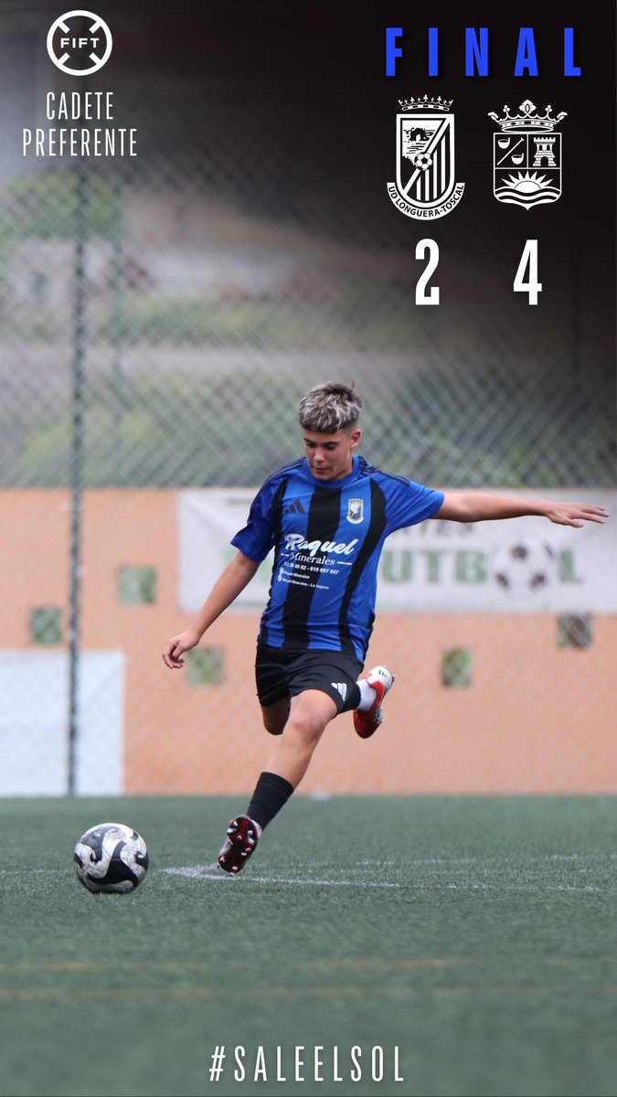 UDLONGUERA's tweet photo. 🔵⚫️ INFANTIL B ⚫️🔵
🏁 FINAL
Termina el partido en el Antonio Yeoward.
#SaleElSol #udlt https://t.co/Cde2Pb4TKG