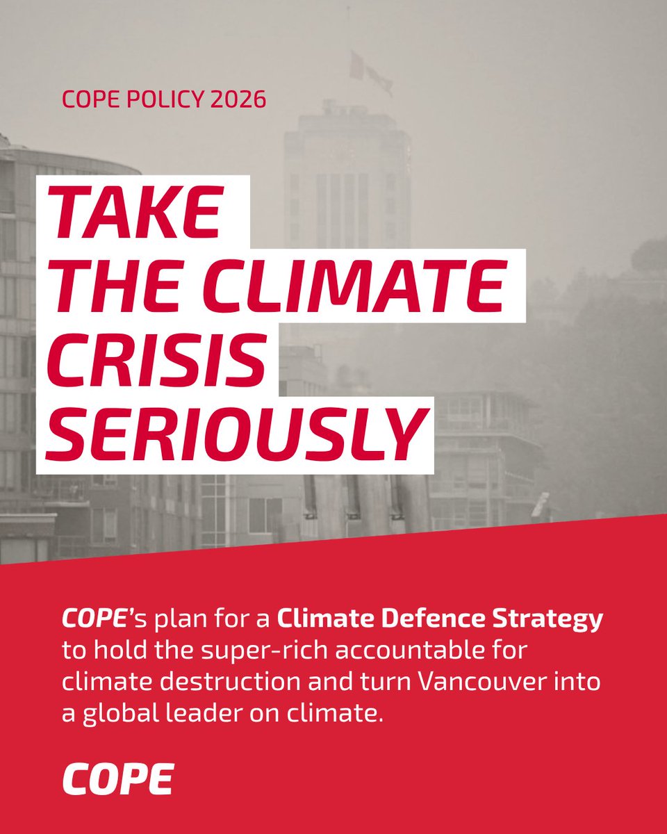 COPEVancouver's tweet photo. The Climate crisis is already hitting us. How we respond to it will determine how hard we get hit going forward. 

Instead of backsliding and cuts under ABC, we can create a Climate Defence Strategy that saves lives and takes the fight on climate to the super-rich. https://t.co/9fCPAq9RwO