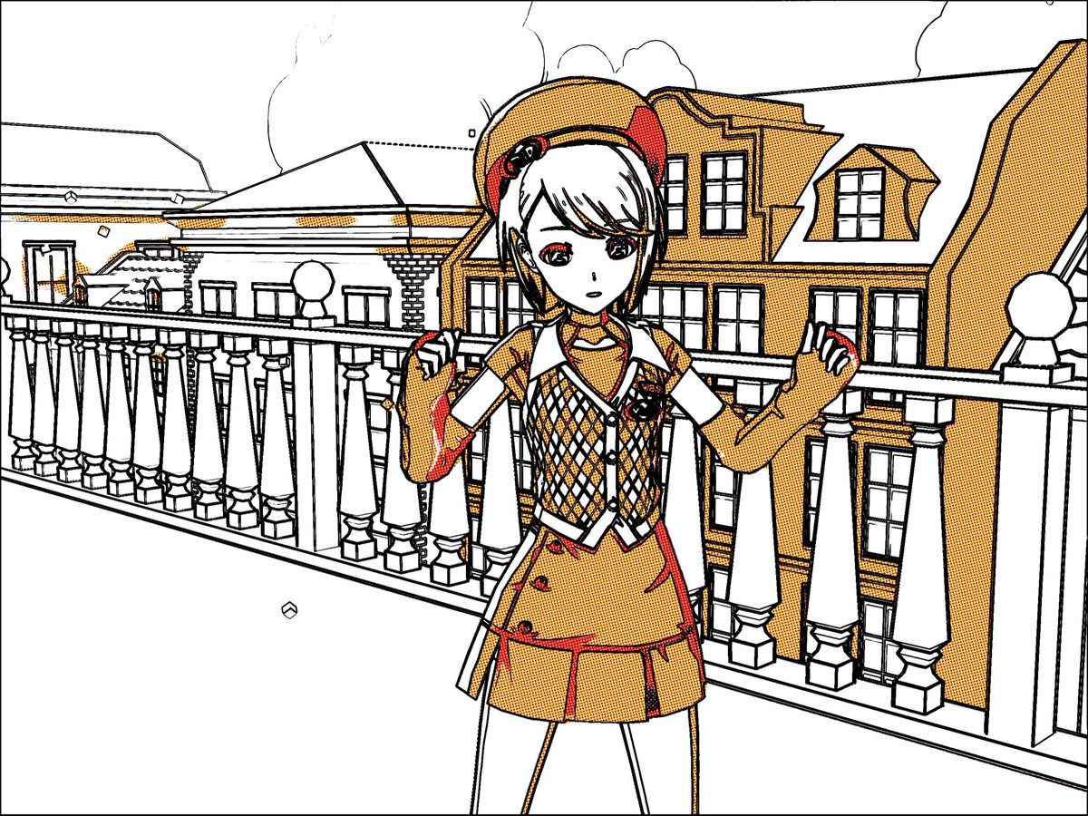 CaveboyScout's tweet photo. Kagamine Rin in her World Link 2 cut w/ comic filter applied. https://t.co/0mJB6lwi6O