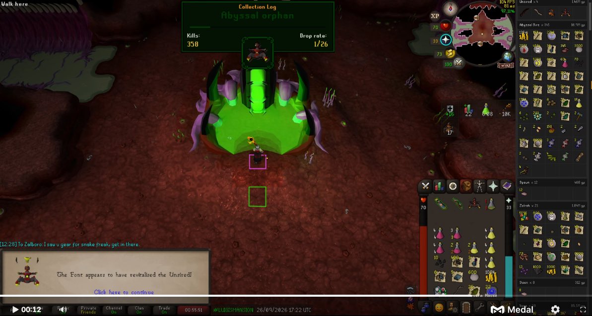 LugiaOSRS's tweet photo. Sire pet done in 4 unsired. https://t.co/WKZut5NBFd