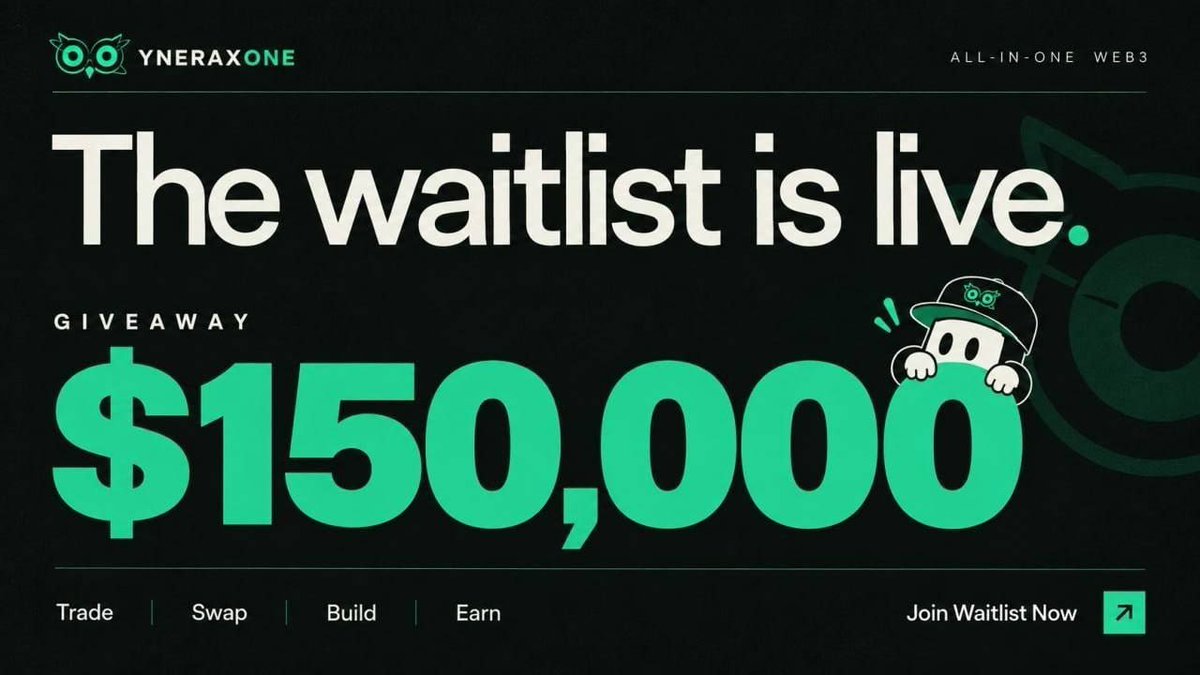 AirdropScience's tweet photo. Ynerax One Just Went live: $150K $USDT + 4M $YNX Rewards.

2K Direct Winners Guaranteed.
20K Bonus Winners Get $5 $USDT + Token Allocation.

Google login → Complete Tasks → Done.

Join https://t.co/U030jwlUAn

Join before Momentum shifts.

#Ynerax #YNX #Airdrop #Web3 #Giveaway https://t.co/V1gZqIvXep