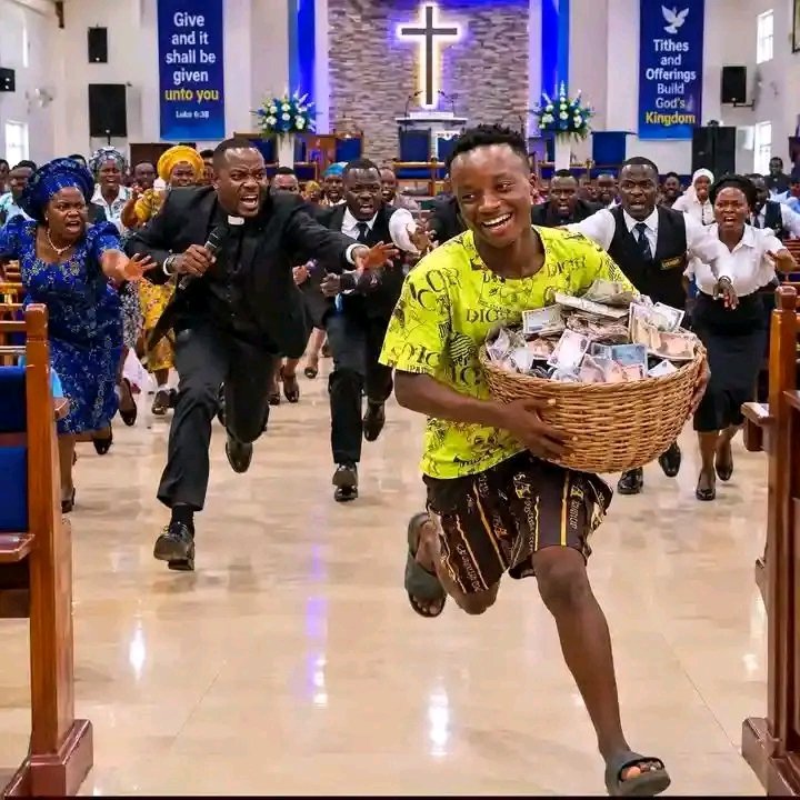 sonofgrace0906's tweet photo. I went to the church to steal offering money and they are chasing me 😂 https://t.co/Rc4UMtWa0O