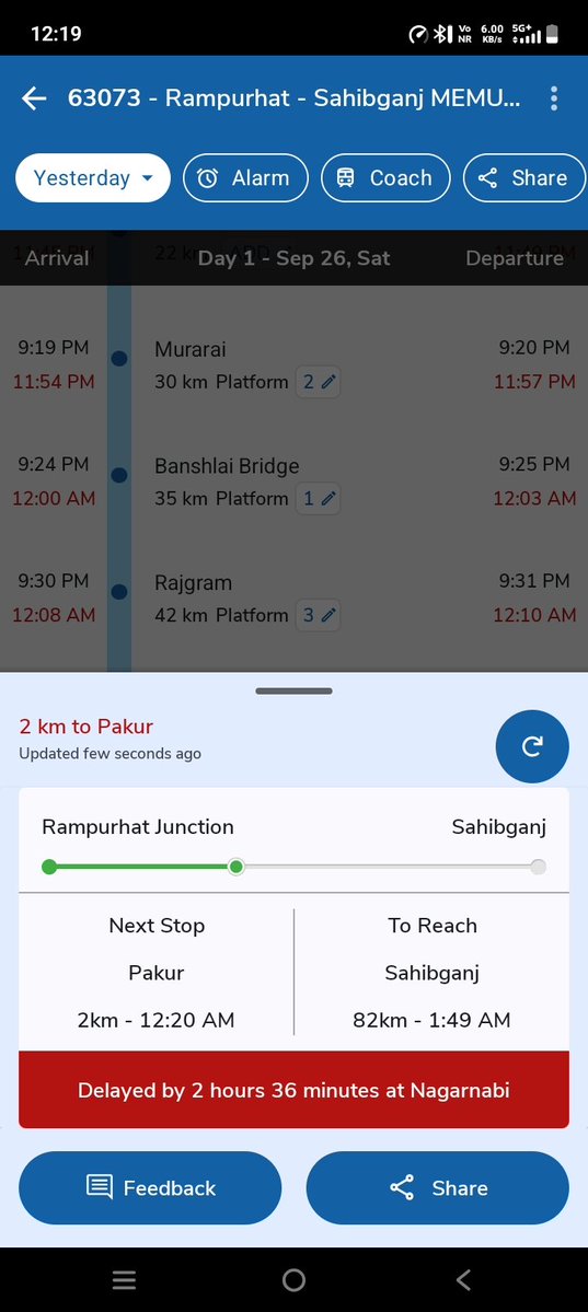 aadi88tiwari's tweet photo. @RailMinIndia Which dumb DRM is handling this route where even the Rail minister id is also not even taken seriously. Can you explain why the passenger train are treated so badly as this train is delayed by 2.30 hrs https://t.co/W5rV5hp8CJ