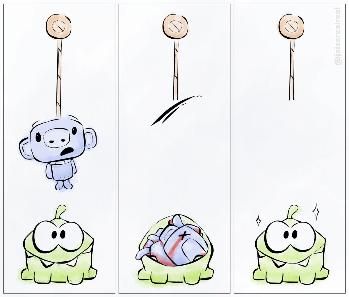 jaizerealreal's tweet photo. cut the rope! https://t.co/iokSxFPtVy