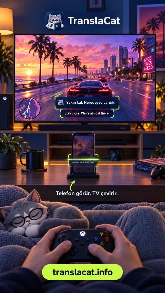 TranslaCatApp's tweet photo. GTAIV ve diğer tüm oyunları konsolunda kendi dilinde oynamak istemez misin? 🐾 https://t.co/fAASMSCAx3 https://t.co/ZEBxjOkYfj