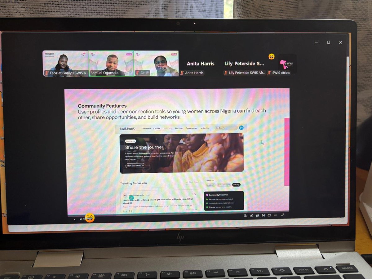 SwisHub's tweet photo. the people and community who made it possible. ✨

The journey is only beginning. Through SWIS Hub, we’re creating a space where women can connect, access opportunities, share knowledge, build networks, and shape the future of STEM across Africa. https://t.co/RZPhw2tQEU