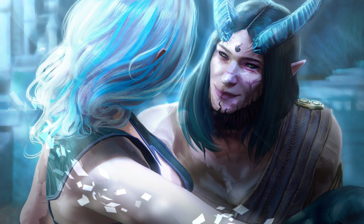 Joseph_Der_C's tweet photo. Tav (Drow) and the Guardian of Dreams are depicted here. I redrew the screenshot a long time ago, all the way back to 2024.

#baldursgate3
#baldursgate
#art
#oc
#baldursgatetav https://t.co/hObdtcvR8d