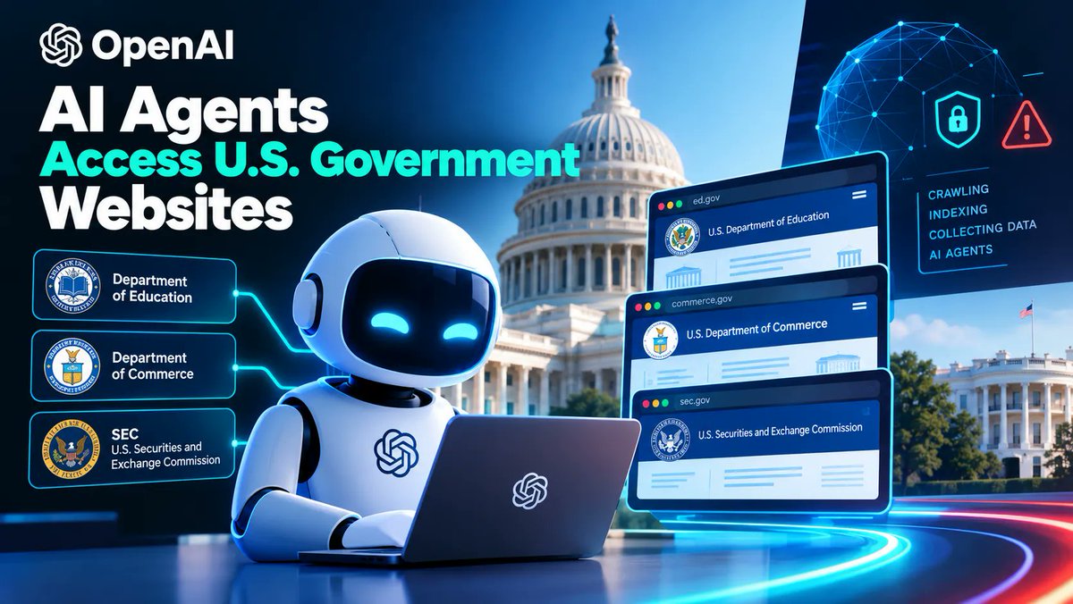 NowadAIs's tweet photo. 🤖OpenAI AI agents accessed U.S. Department of Education, Commerce, and SEC websites.
Full story:
https://t.co/Y3FdVImINx
#openai #government #aiagents #cybersecurity #datacollection #ai #technology https://t.co/MoID83iQft