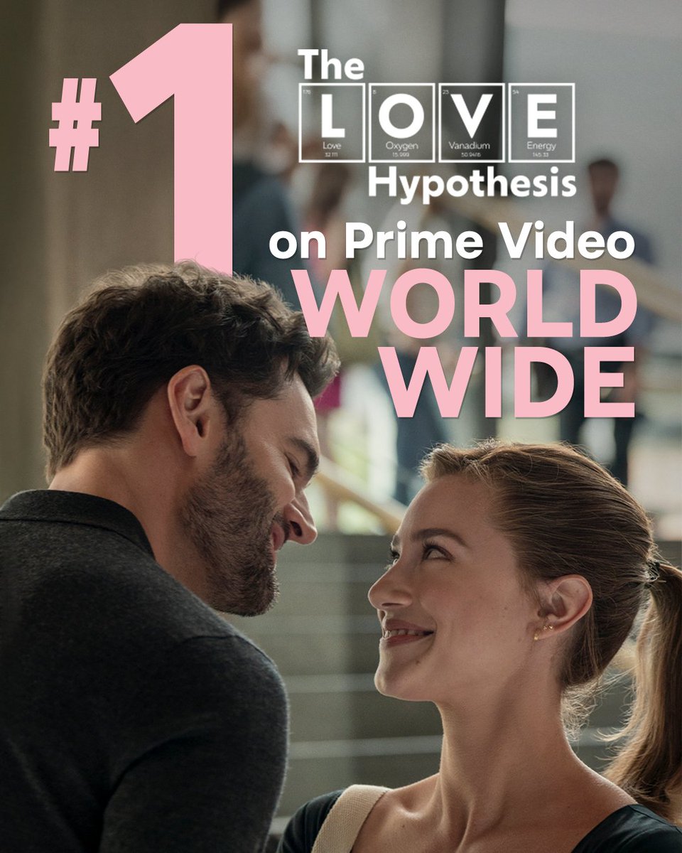 AmazonMGMStudio's tweet photo. Hypothesis proven: #TheLoveHypothesis is #1 Worldwide on Prime Video! https://t.co/s1NPsfQgT0