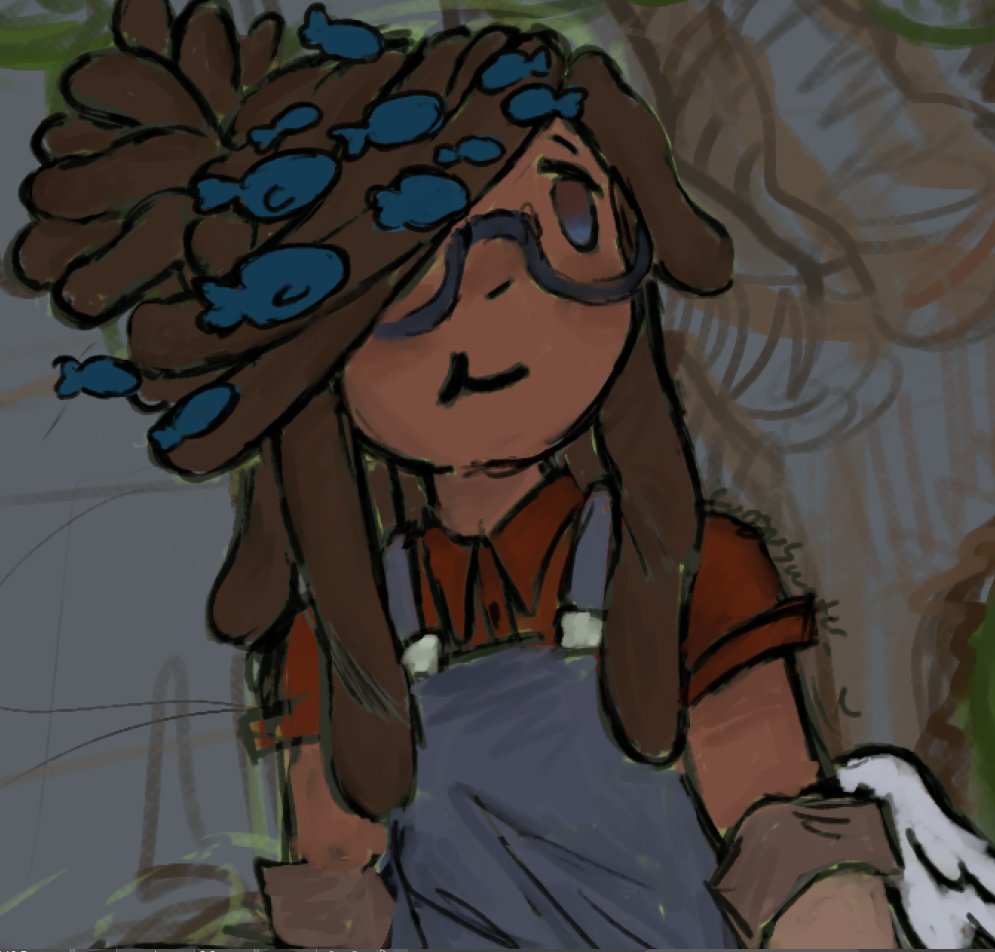 fungguswater_'s tweet photo. lil guy (me) i drew while thinking of things for a minecraft world https://t.co/nleArYa8zO