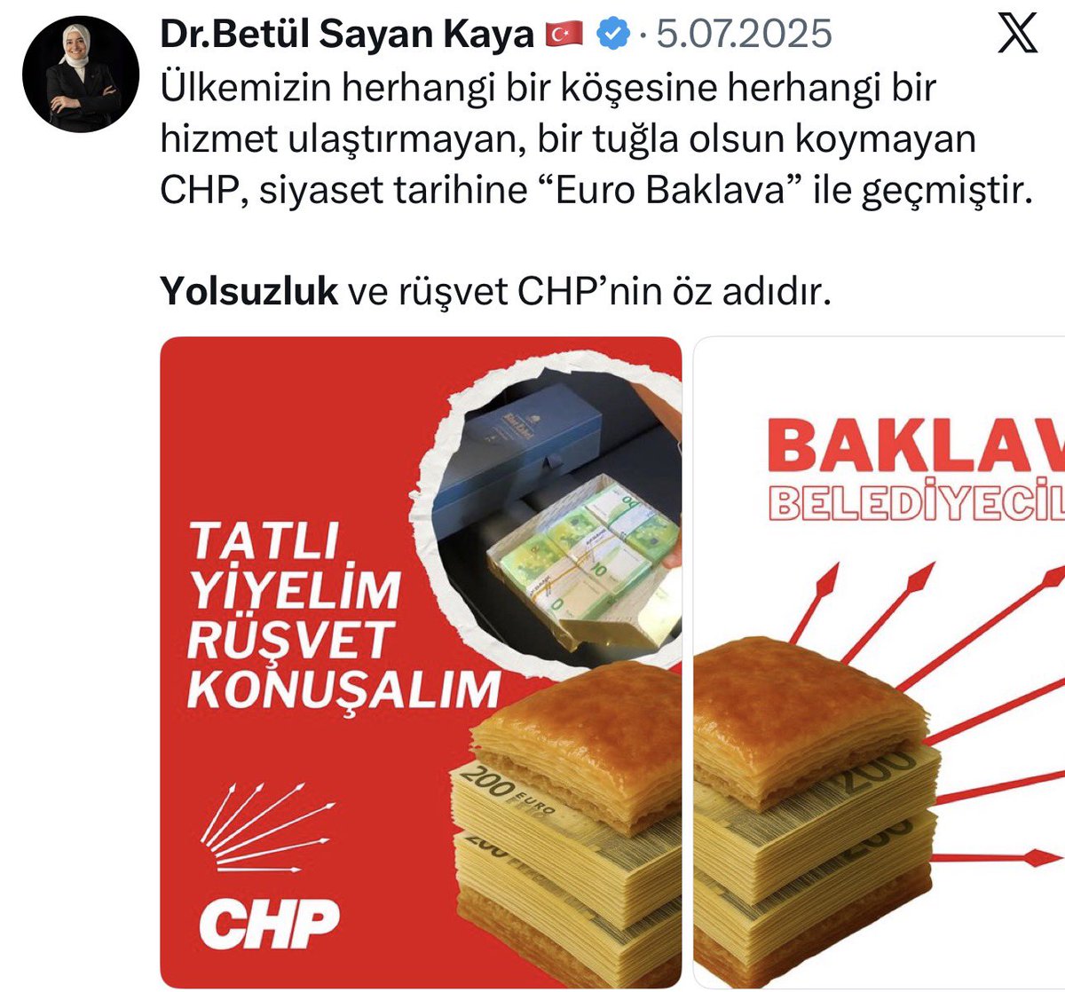 batuhancolak's tweet photo. Betül Sayan Kaya’nın son 1 yılda attığı bazı “yolsuzluk” tweetleri… https://t.co/NM0oRe5WNn