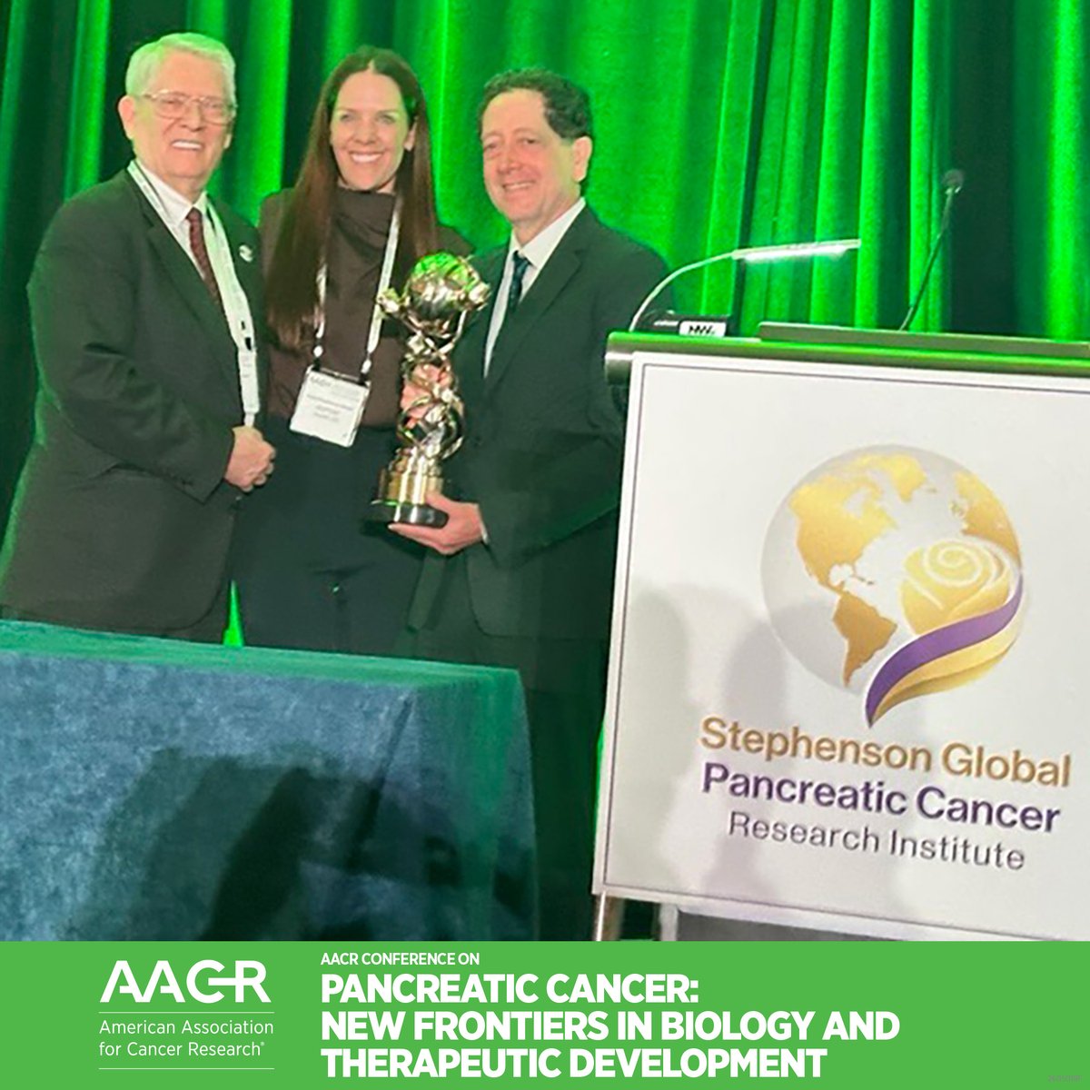 AACR's tweet photo. #AACRFellows Kevan M. Shokat, PhD, FAACR was presented with the 2026 Stephenson Global Prize for research in pancreatic cancer and delivered his award lecture this afternoon during the AACR Conference on Pancreatic Cancer. 
#AACRpan26 @sgpcri https://t.co/alsc6HtzG3